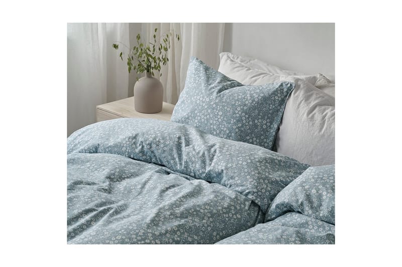 Dynetrekksett Enkeltseng 2-Dels Hedda - Blå - Tekstiler - Sengetøy - Sengetøysett & dynetrekksett