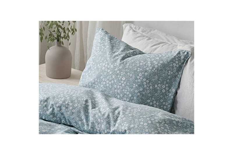 Dynetrekksett Enkeltseng 2-Dels Hedda - Blå - Tekstiler - Sengetøy - Sengetøysett & dynetrekksett