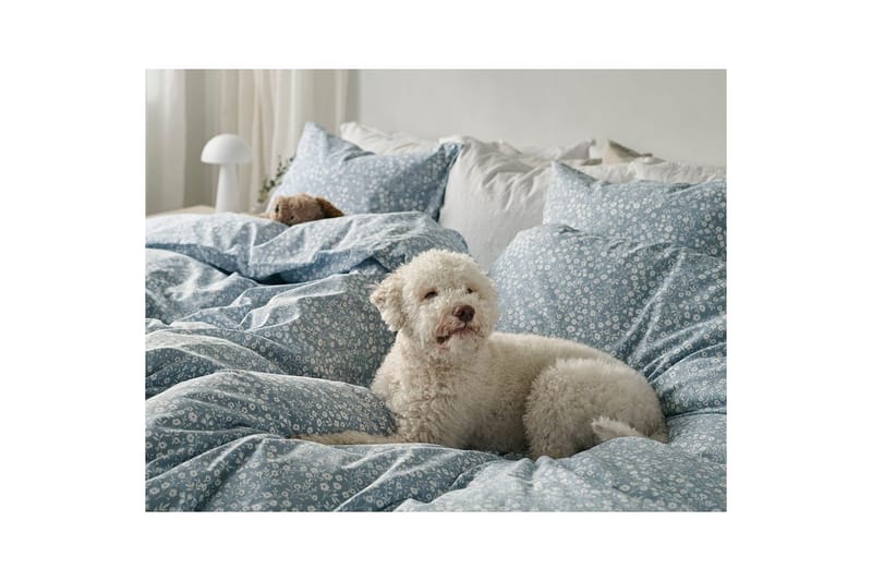 Dynetrekksett Enkeltseng 2-Dels Hedda - Blå - Tekstiler - Sengetøy - Sengetøysett & dynetrekksett