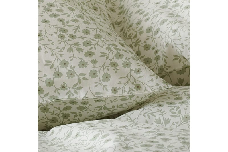 Dynetrekksett Enkeltseng 2-Dels Hedda - Grønn - Tekstiler - Sengetøy - Sengetøysett & dynetrekksett