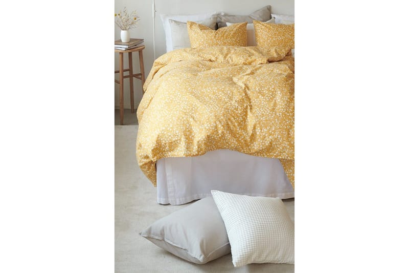 Dynetrekksett Enkeltseng 2-Dels Hedda - Gul - Tekstiler - Sengetøy - Sengetøysett & dynetrekksett