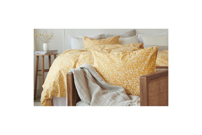 Dynetrekksett Enkeltseng 2-Dels Hedda - Gul - Tekstiler - Sengetøy - Sengetøysett & dynetrekksett