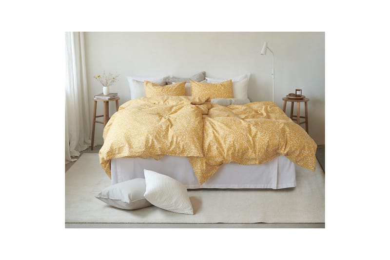 Dynetrekksett Enkeltseng 2-Dels Hedda - Gul - Tekstiler - Sengetøy - Sengetøysett & dynetrekksett