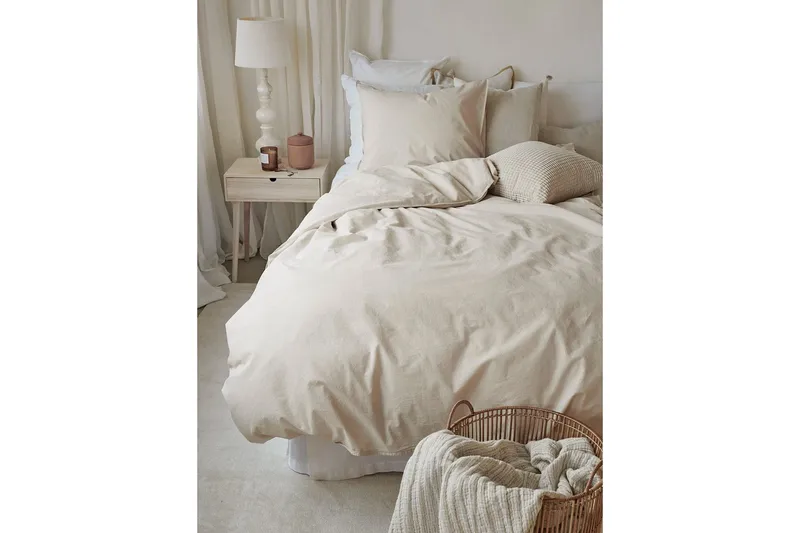 Dynetrekksett Enkeltseng 2-Dels Humble - Beige - Tekstiler - Sengetøy - Sengetøysett & dynetrekksett