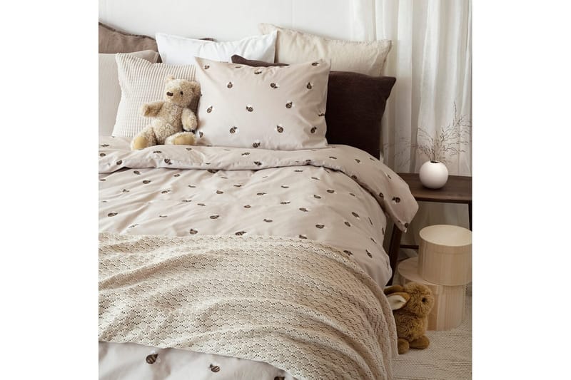 Dynetrekksett Enkeltseng 2-Dels Humla Sand - Tekstiler - Sengetøy - Sengetøysett & dynetrekksett