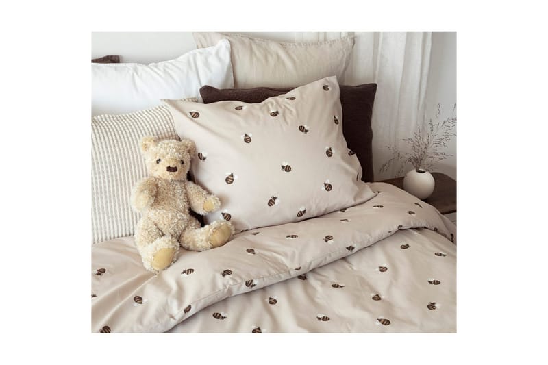 Dynetrekksett Enkeltseng 2-Dels Humla Sand - Tekstiler - Sengetøy - Sengetøysett & dynetrekksett