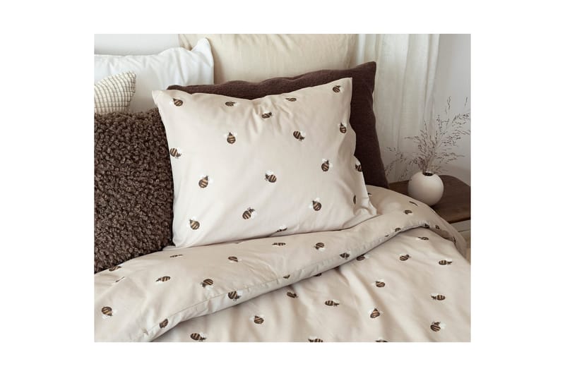 Dynetrekksett Enkeltseng 2-Dels Humla Sand - Tekstiler - Sengetøy - Sengetøysett & dynetrekksett