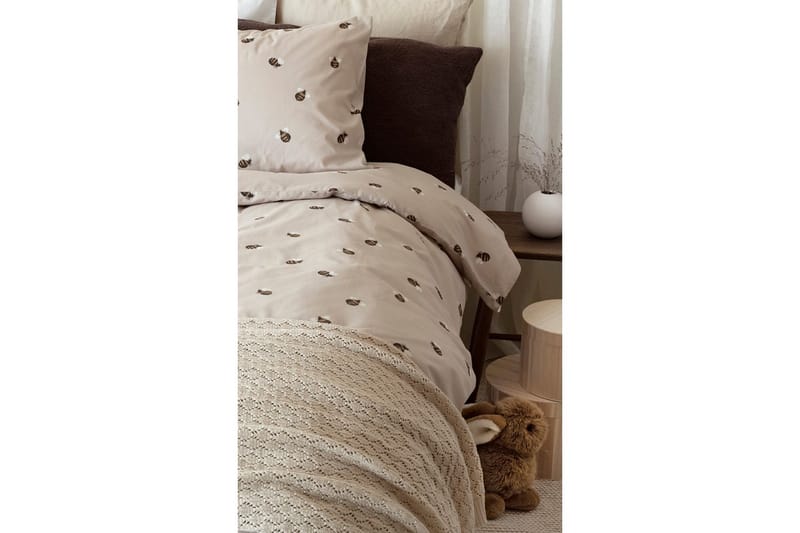 Dynetrekksett Enkeltseng 2-Dels Humla Sand - Tekstiler - Sengetøy - Sengetøysett & dynetrekksett