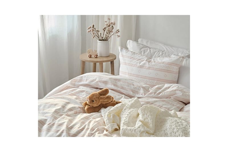 Dynetrekksett Enkeltseng 2-Dels Inka Rosa - Tekstiler - Sengetøy - Sengetøysett & dynetrekksett