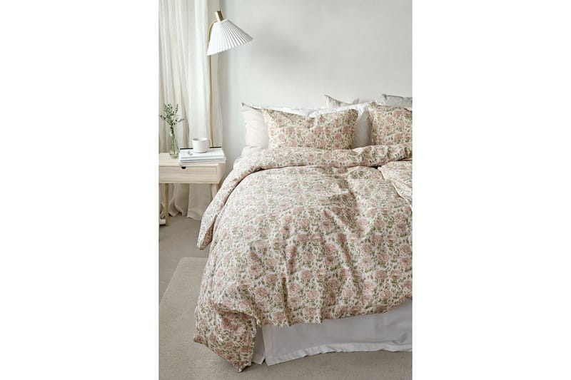 Dynetrekksett Enkeltseng 2-Dels Irma Flower Rosa - Tekstiler - Sengetøy - Sengetøysett & dynetrekksett
