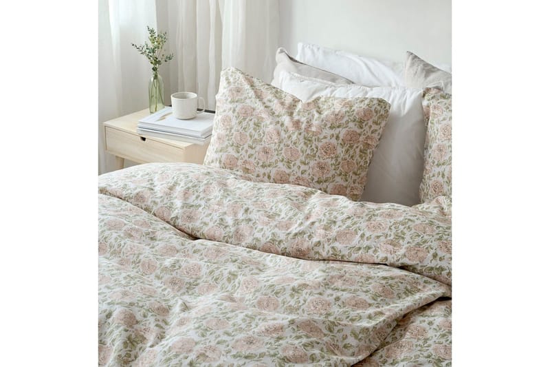 Dynetrekksett Enkeltseng 2-Dels Irma Flower Rosa - Tekstiler - Sengetøy - Sengetøysett & dynetrekksett