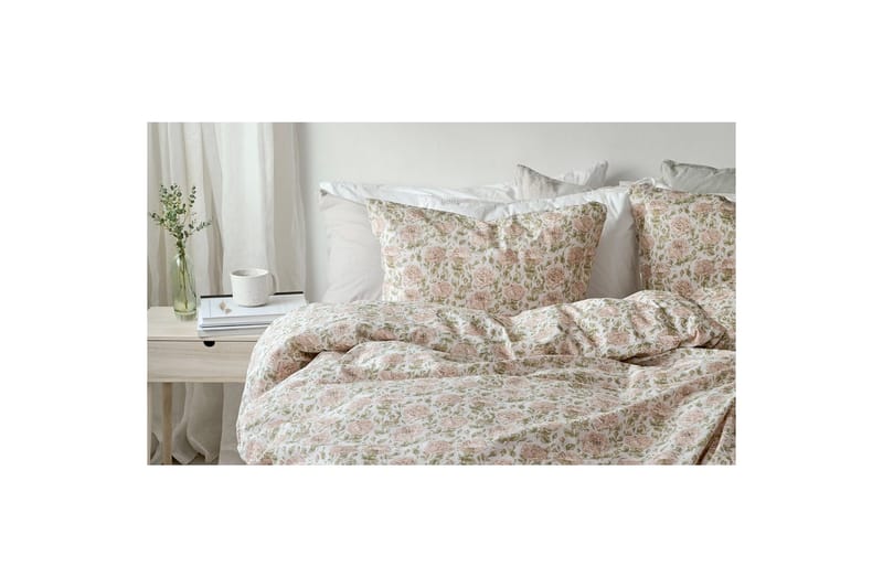 Dynetrekksett Enkeltseng 2-Dels Irma Flower Rosa - Tekstiler - Sengetøy - Sengetøysett & dynetrekksett