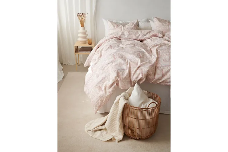 Dynetrekksett Enkeltseng 2-Dels Jasmine Fersken - Tekstiler - Sengetøy - Dyne