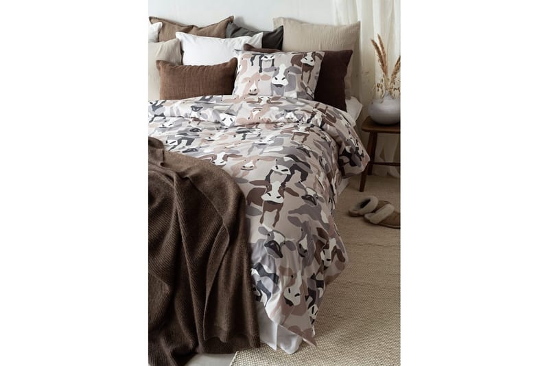 Dynetrekksett Enkeltseng 2-Dels Kossor Sand - Tekstiler - Sengetøy - Sengetøysett & dynetrekksett