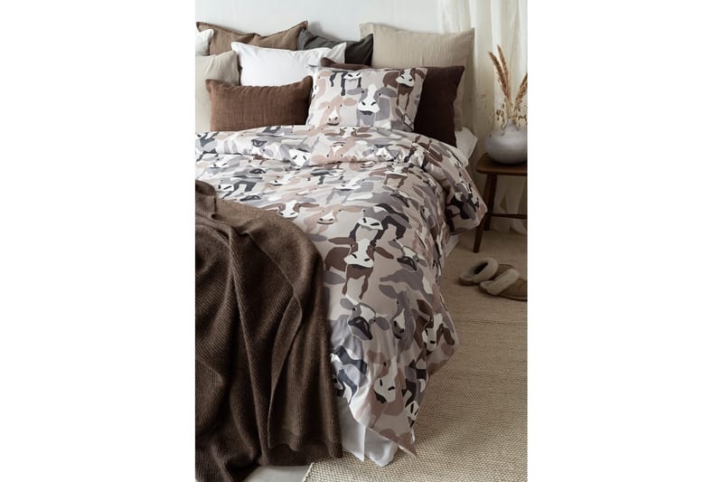 Dynetrekksett Enkeltseng 2-Dels Kossor Sand - Tekstiler - Sengetøy - Sengetøysett & dynetrekksett