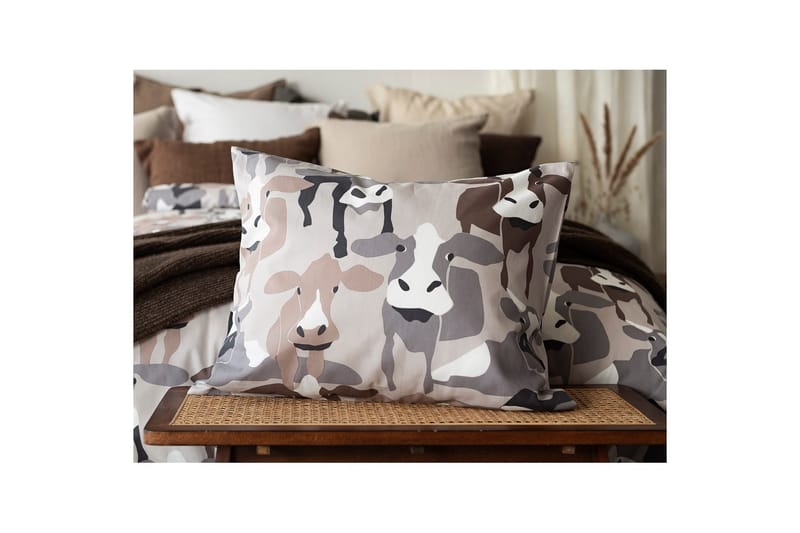 Dynetrekksett Enkeltseng 2-Dels Kossor Sand - Tekstiler - Sengetøy - Sengetøysett & dynetrekksett