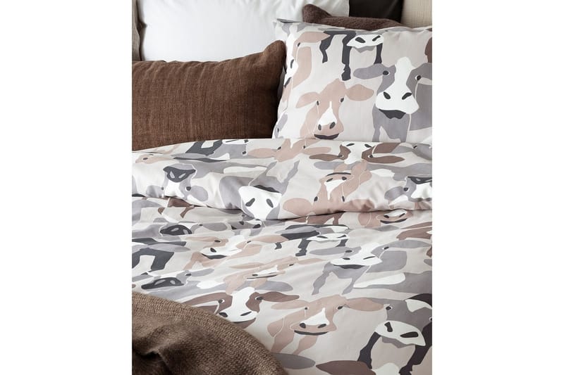 Dynetrekksett Enkeltseng 2-Dels Kossor Sand - Tekstiler - Sengetøy - Sengetøysett & dynetrekksett