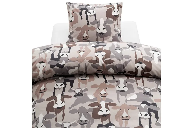 Dynetrekksett Enkeltseng 2-Dels Kossor Sand, undefined