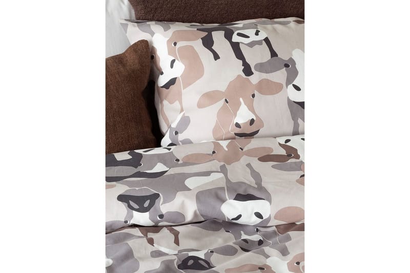 Dynetrekksett Enkeltseng 2-Dels Kossor Sand - Tekstiler - Sengetøy - Sengetøysett & dynetrekksett