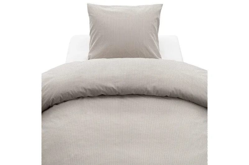 Dynetrekksett Enkeltseng 2-dels Thelma Stripe, Brun