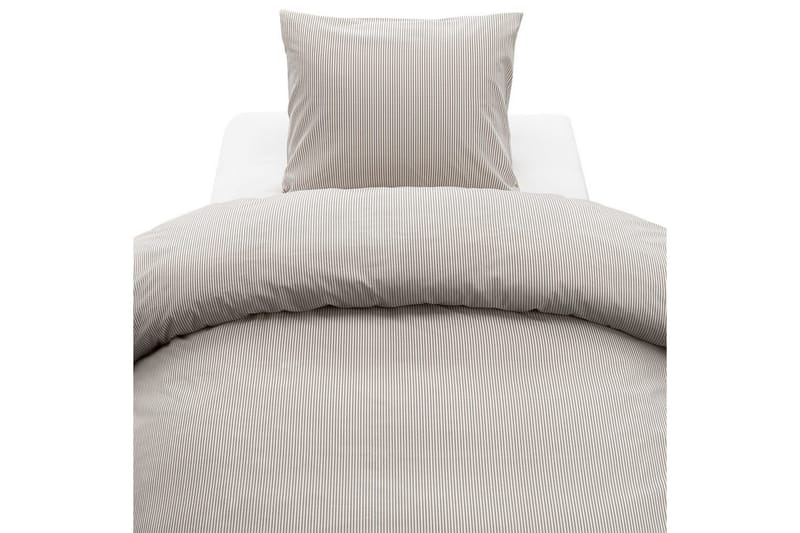 Dynetrekksett Enkeltseng 2-dels Thelma Stripe, Brun