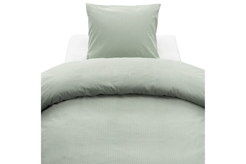 Dynetrekksett Enkeltseng 2-dels Thelma Stripe - Grønn - Tekstiler - Sengetøy - Sengetøysett & dynetrekksett