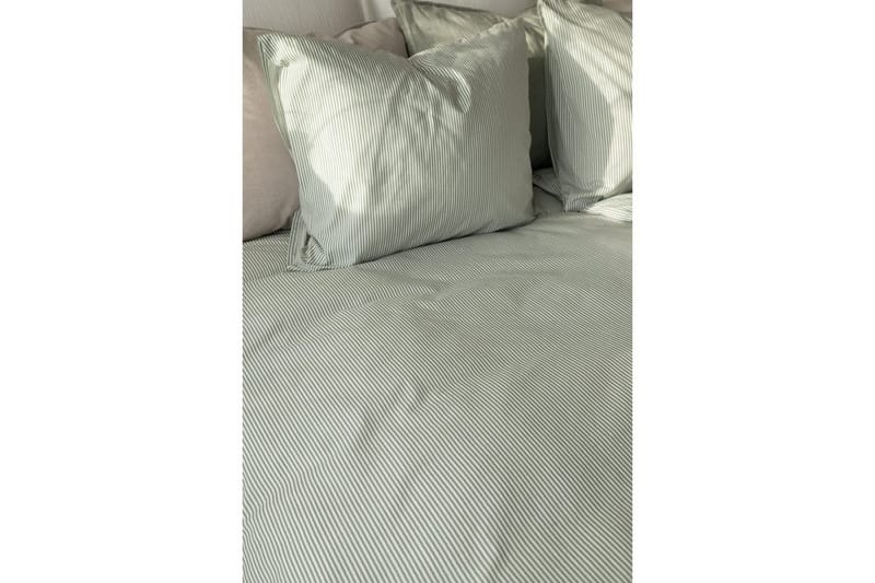 Dynetrekksett Enkeltseng 2-dels Thelma Stripe - Grønn - Tekstiler - Sengetøy - Sengetøysett & dynetrekksett