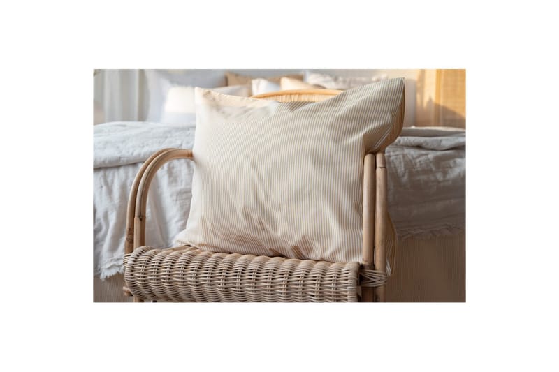 Dynetrekksett Enkeltseng 2-dels Thelma Stripe - Gul - Tekstiler - Sengetøy - Sengetøysett & dynetrekksett