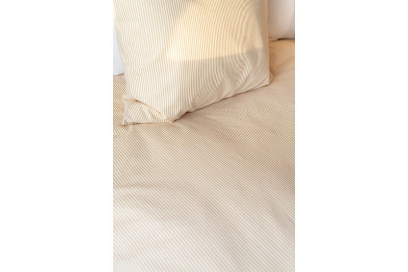 Dynetrekksett Enkeltseng 2-dels Thelma Stripe - Gul - Tekstiler - Sengetøy - Sengetøysett & dynetrekksett