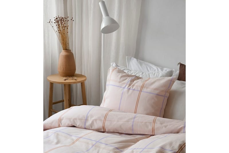 Dynetrekksett Enkeltseng 2-dels Tyra Rute - Lilla - Tekstiler - Sengetøy - Sengetøysett & dynetrekksett