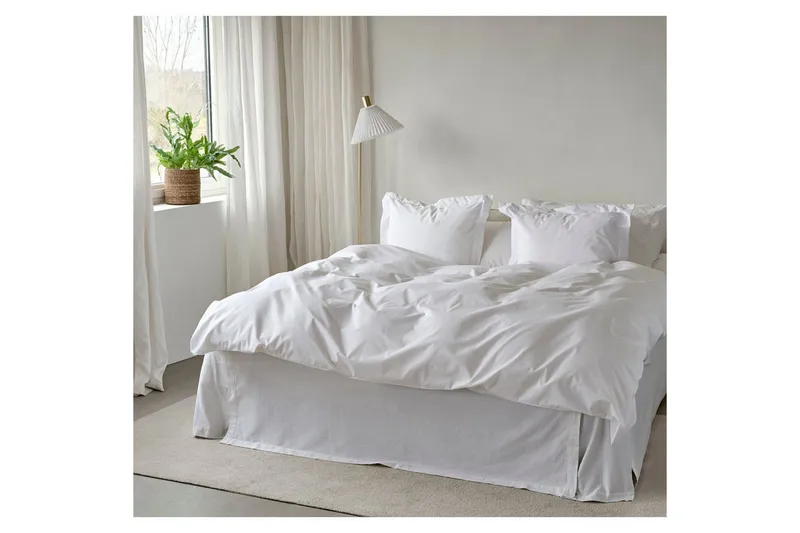 Dynetrekksett Enkeltseng 2-delt Egyptisk Bomull Hvit - Tekstiler - Sengetøy - Sengetøysett & dynetrekksett