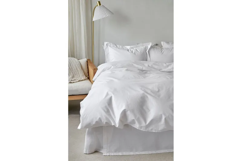 Dynetrekksett Enkeltseng 2-delt Egyptisk Bomull Hvit - Tekstiler - Sengetøy - Sengetøysett & dynetrekksett