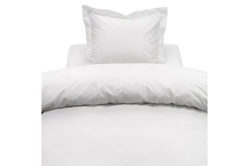 Dynetrekksett Enkeltseng 2-delt Egyptisk Bomull Hvit, undefined