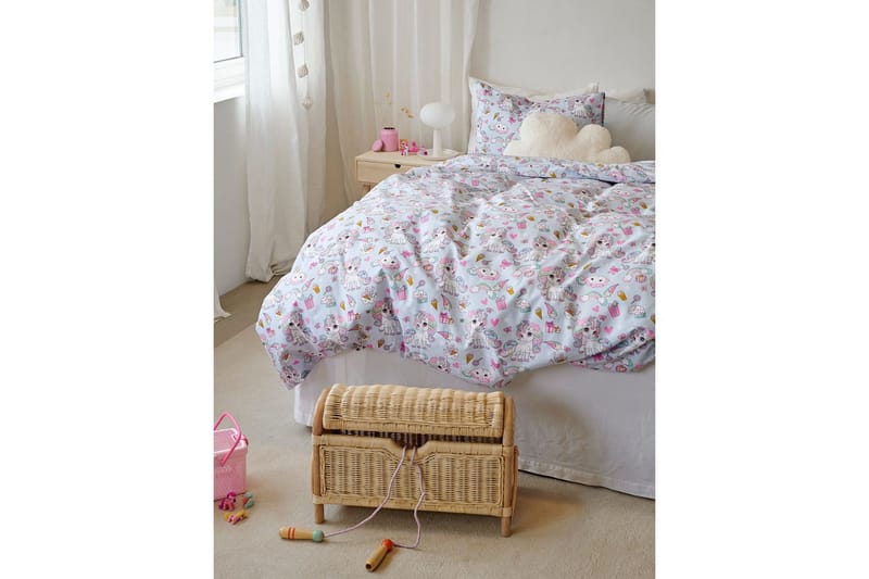 Dynetrekksett Enkeltseng 2-delt Enhjørning - Blå - Tekstiler - Sengetøy - Sengetøysett & dynetrekksett