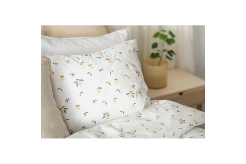 Dynetrekksett Enkeltseng 2-delt Sitroner Gul - Tekstiler - Sengetøy - Sengetøysett & dynetrekksett