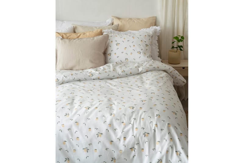 Dynetrekksett Enkeltseng 2-delt Sitroner Gul - Tekstiler - Sengetøy - Sengetøysett & dynetrekksett