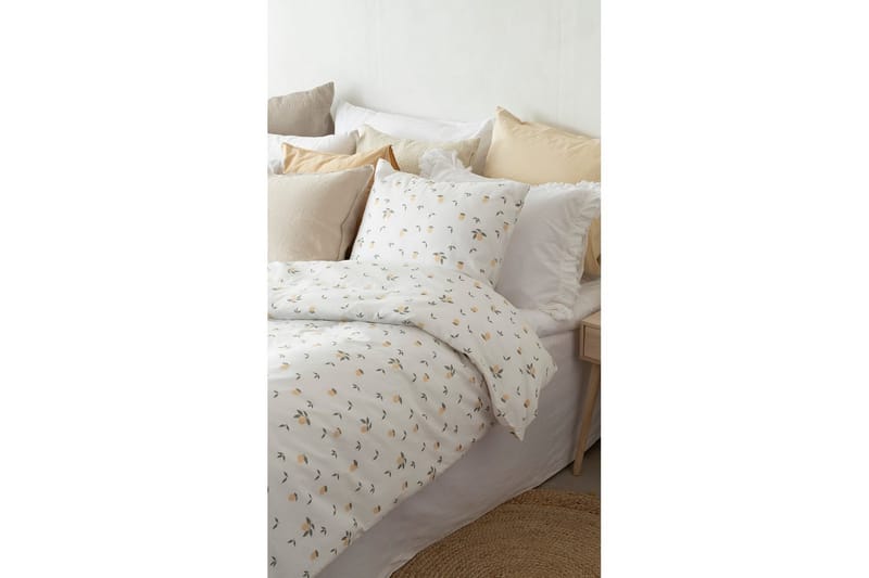 Dynetrekksett Enkeltseng 2-delt Sitroner Gul - Tekstiler - Sengetøy - Sengetøysett & dynetrekksett