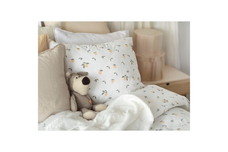 Dynetrekksett Enkeltseng 2-delt Sitroner Gul - Tekstiler - Sengetøy - Sengetøysett & dynetrekksett