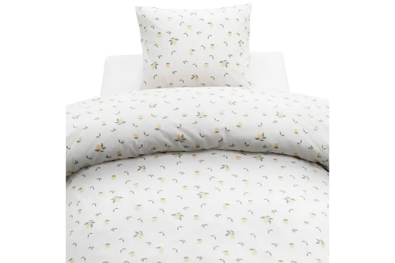 Dynetrekksett Enkeltseng 2-delt Sitroner Gul, undefined