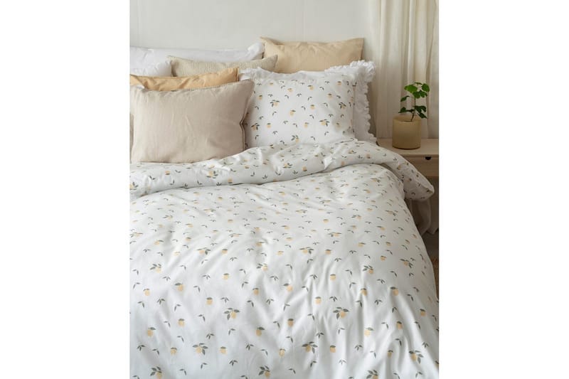 Dynetrekksett Enkeltseng 2-delt Sitroner Gul - Tekstiler - Sengetøy - Sengetøysett & dynetrekksett