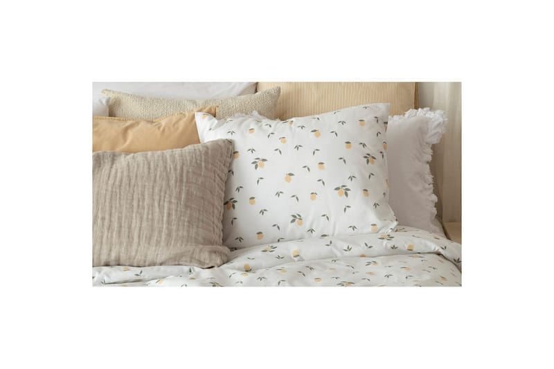 Dynetrekksett Enkeltseng 2-delt Sitroner Gul - Tekstiler - Sengetøy - Sengetøysett & dynetrekksett