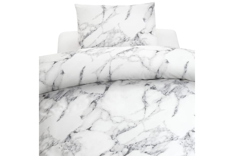 Borganäs Marmor Sengesett 2 st 2-delt, Hvit Marmor