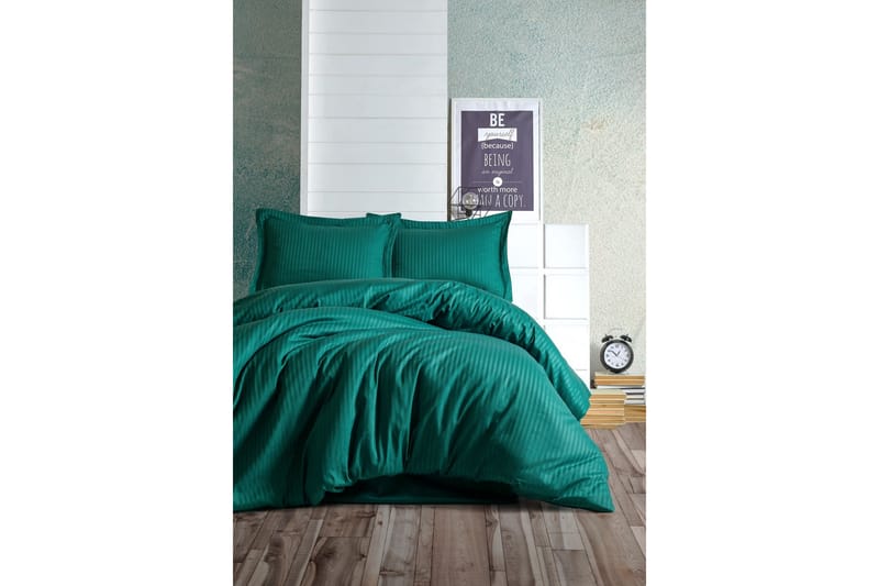 Cotton Box Premium Satin Sengetøysett - Petrolgrønn - Tekstiler - Sengetøy - Sengetøysett & dynetrekksett