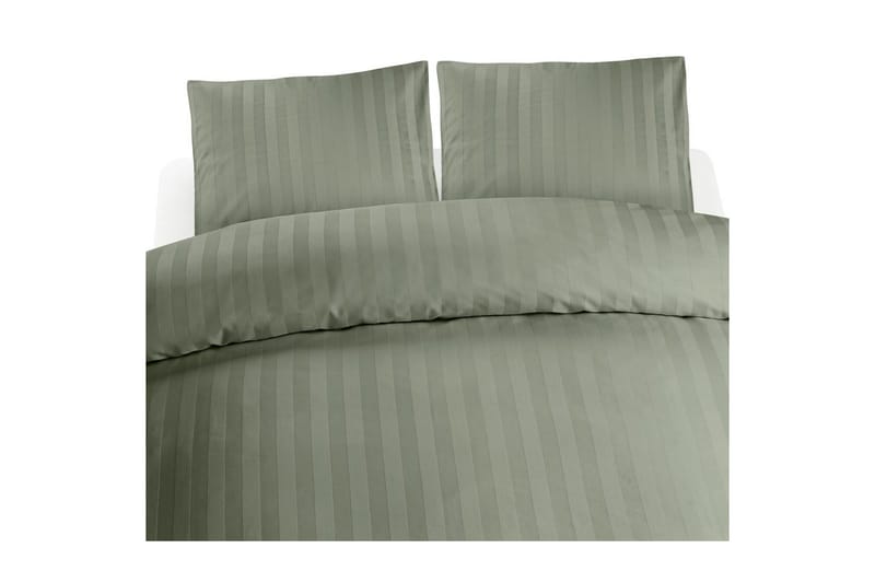 Dynetrekksett Dobbeltseng 3-Dels Sateng, Grønn