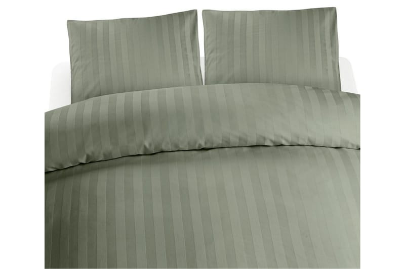 Dynetrekksett Dobbeltseng 3-Dels Sateng, Grønn