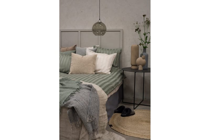 Dynetrekksett Dobbeltseng 3-Dels Sateng - Grønn - Tekstiler - Sengetøy - Sengetøysett & dynetrekksett - Sengesett enkeltseng