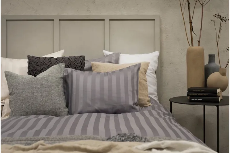 Dynetrekksett Dobbeltseng 3-Dels Sateng - Lysegrå - Tekstiler - Sengetøy - Sengetøysett & dynetrekksett - Sengesett enkeltseng