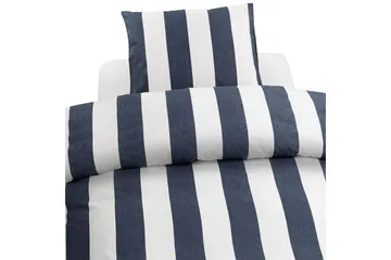 Dynetrekksett Enkeltseng 2-Delers Block stripe - Marineblå - Tekstiler - Sengetøy - Sengetøysett & dynetrekksett - Sengesett enkeltseng