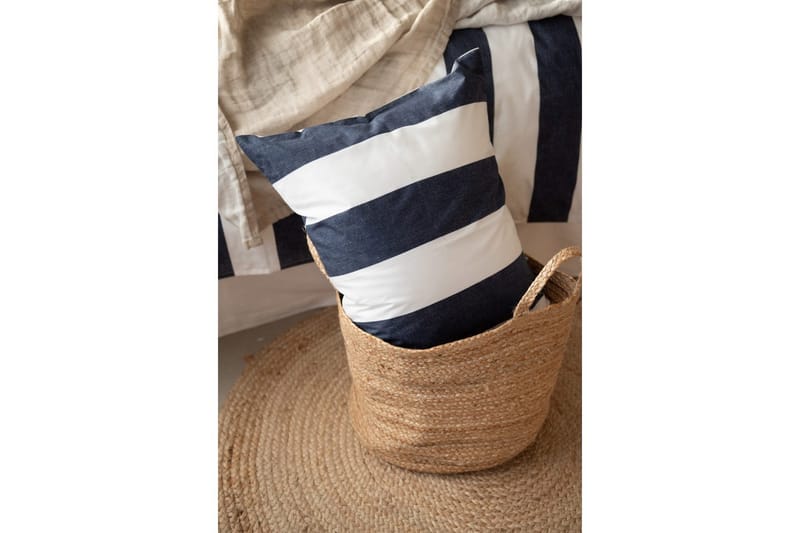 Dynetrekksett Enkeltseng 2-Delers Block stripe - Marineblå - Tekstiler - Sengetøy - Sengetøysett & dynetrekksett - Sengesett enkeltseng