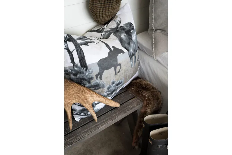 Dynetrekksett Enkeltseng 2-Delers Elg Grå - Grå - Tekstiler - Sengetøy - Sengetøysett & dynetrekksett - Sengesett enkeltseng